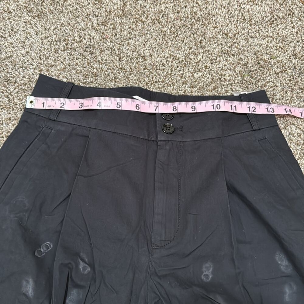 ANTHROPOLOGIE Women's Cropped Wide-Leg Trousers Size 0 In Black - Picture 7 of 16